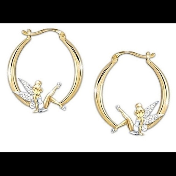 18k gold Tinker Bell Earrings Buy 1 Get 1 1/2 off - Picture 2 of 7